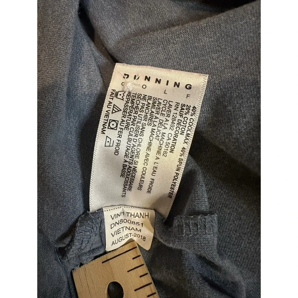 Dunning Golf Performance Polo Men’s Size L – Blue Heather – Coolmax Stretch